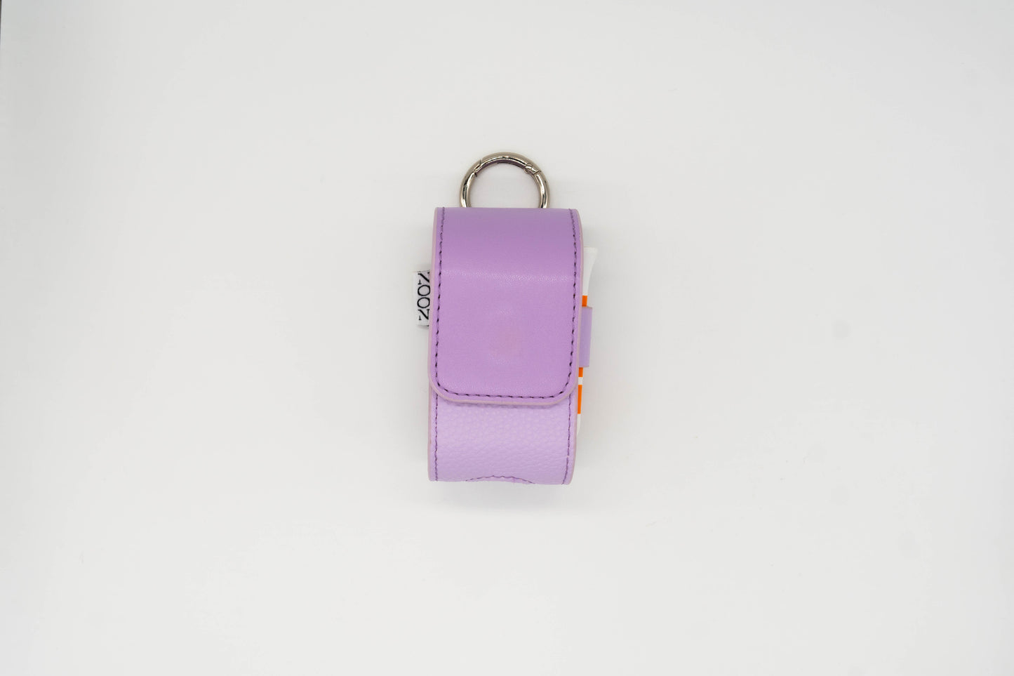 Purple leather golf ball pouch