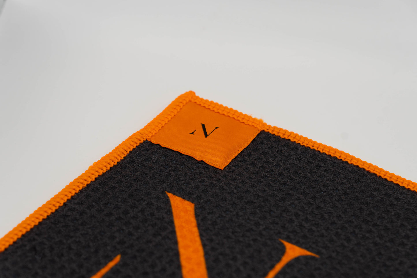 Closeup shot of the edge magnetic golf towel